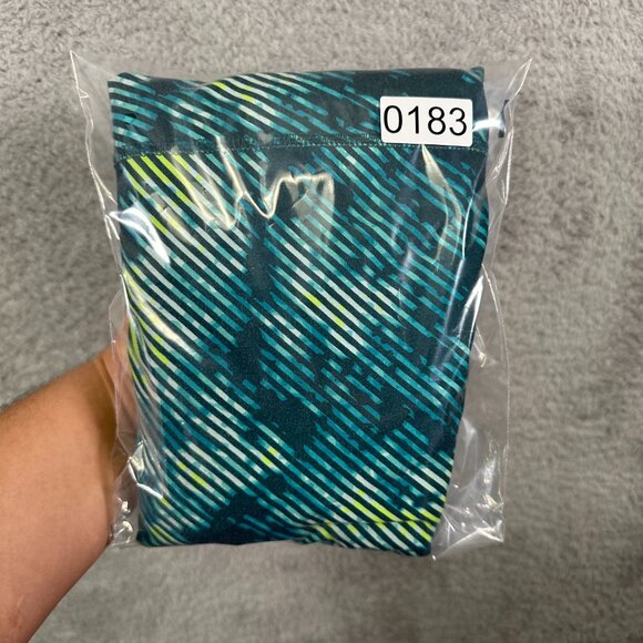 Old Navy Active Leggings Women's Size XL Green Striped Low-Rise Cropped Stretch - Picture 12 of 12